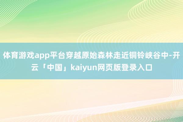 体育游戏app平台穿越原始森林走近铜铃峡谷中-开云「中国」kaiyun网页版登录入口